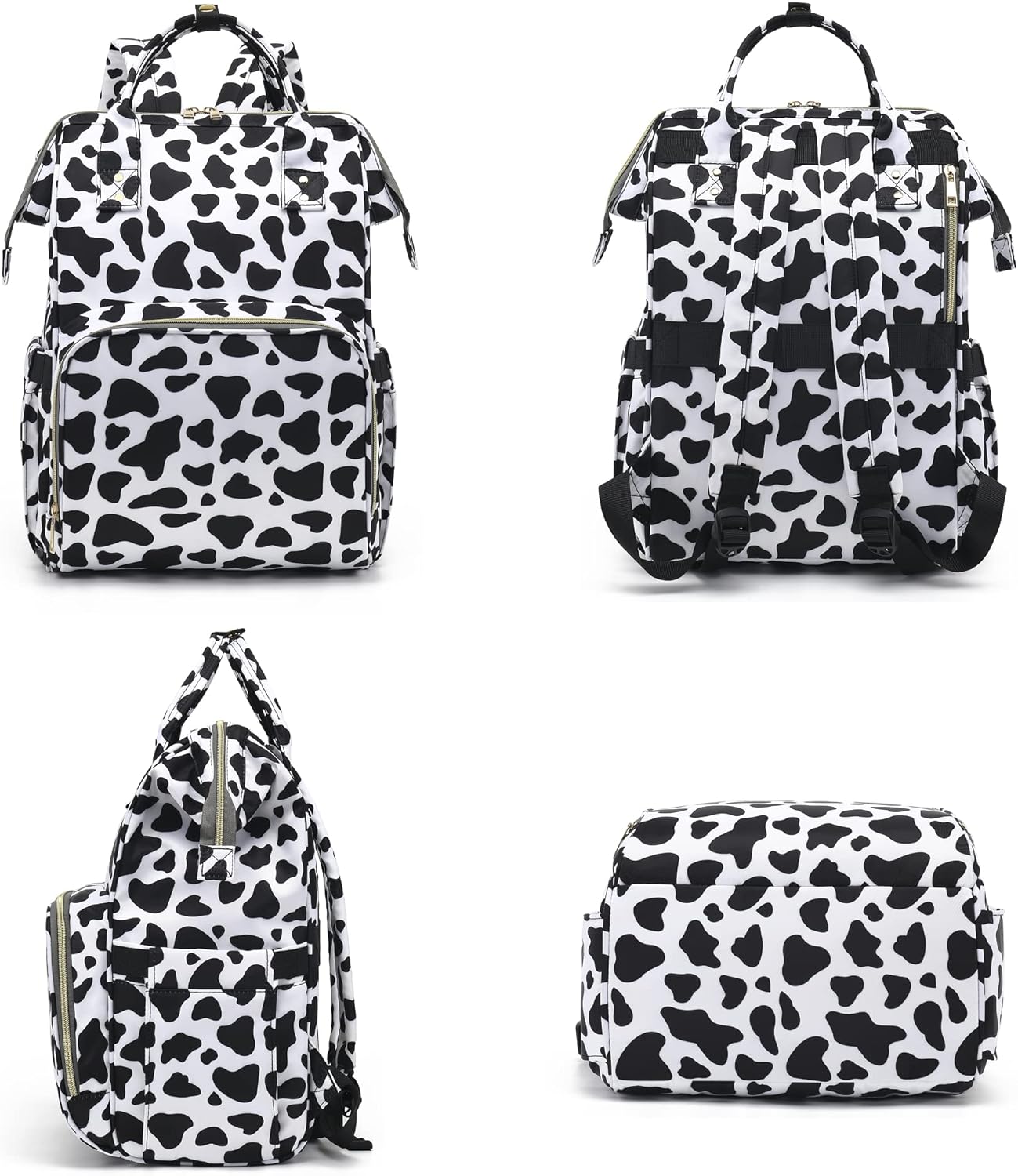 Cow Print Laptop Backpack for Women's Girls, College Backpacks.