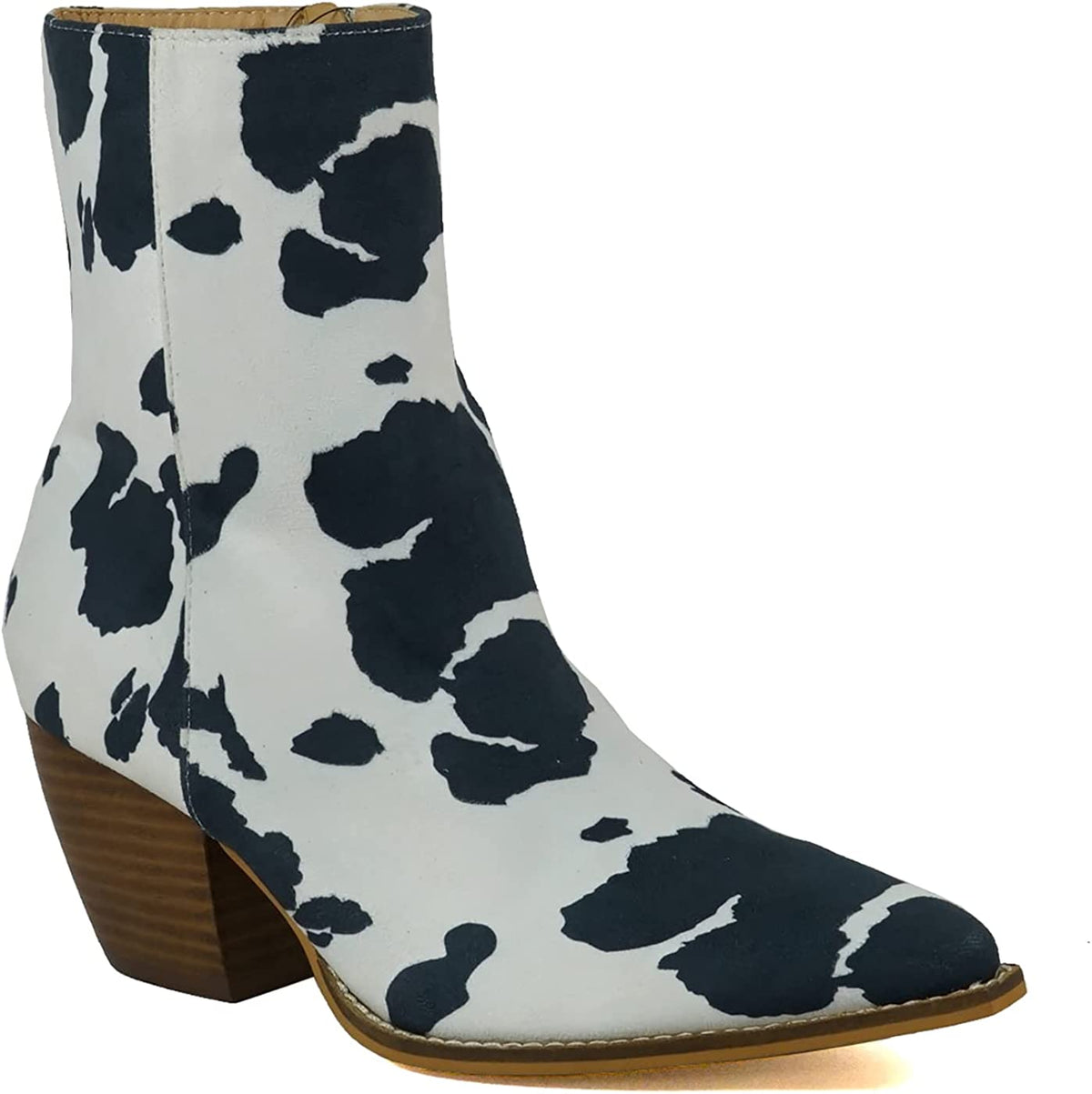 Mid-Calf Embroidery Cow Print Boots