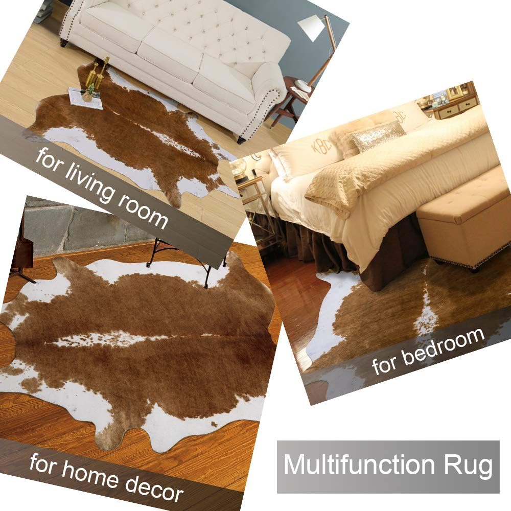 Premium Faux Cowhide Rug for Living Room, Offfice, Room Decor