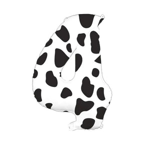 40 Inch Cow Print Number Balloon 0 to 9