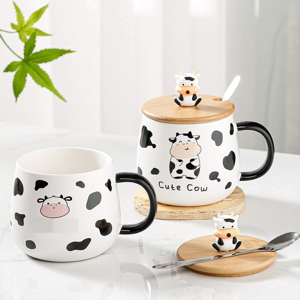 1pc, Home And Aesthetics Coffee Mug With Bear Lid And Spoon, 400ml/14oz  Glossy Ceramic Coffee Cups, Cute Kawaii Couple Water Cups, Summer Winter  Drink