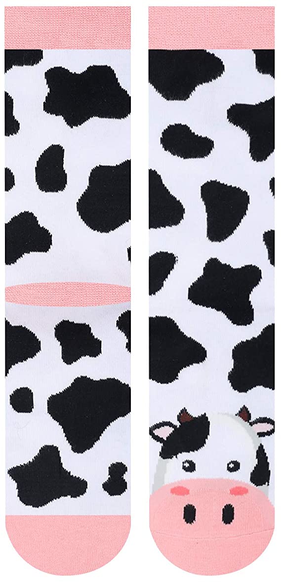 One Size Women Funny Cow Print Socks