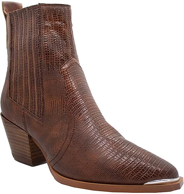 Women's Western Booties  Slip On Pointed Toe Boots
