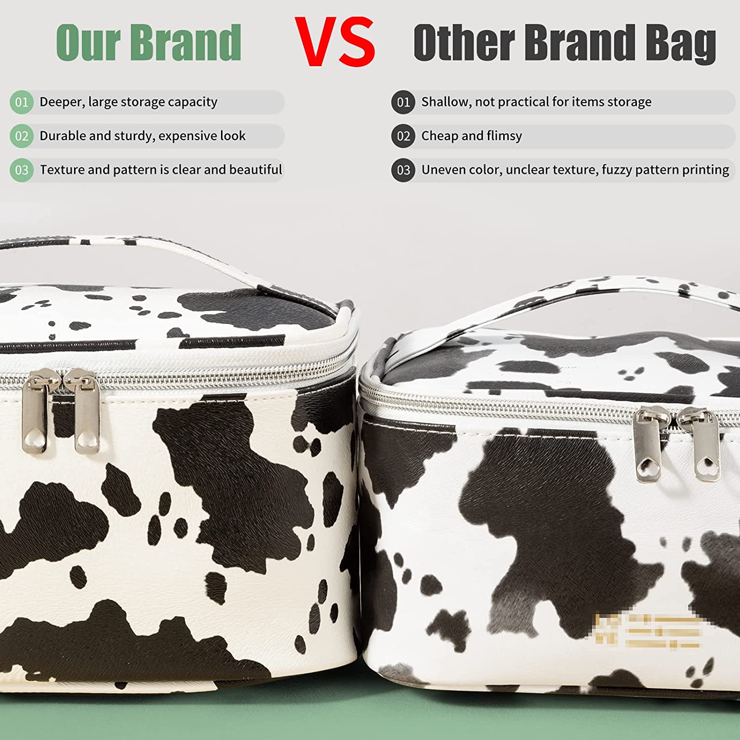 Makeup Bag Set Cosmetic Bag 3 Pieces Small Makeup Bags for Women with Cow  Animal Milk Cute Style Travel Cosmetic Bag Set Travel Bags : :  Beauty & Personal Care