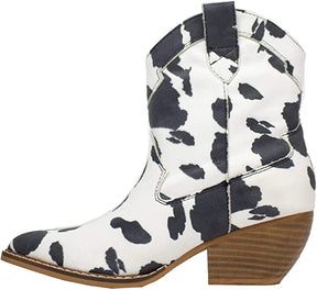 Women's Rounded Toe Bootie Western Boot
