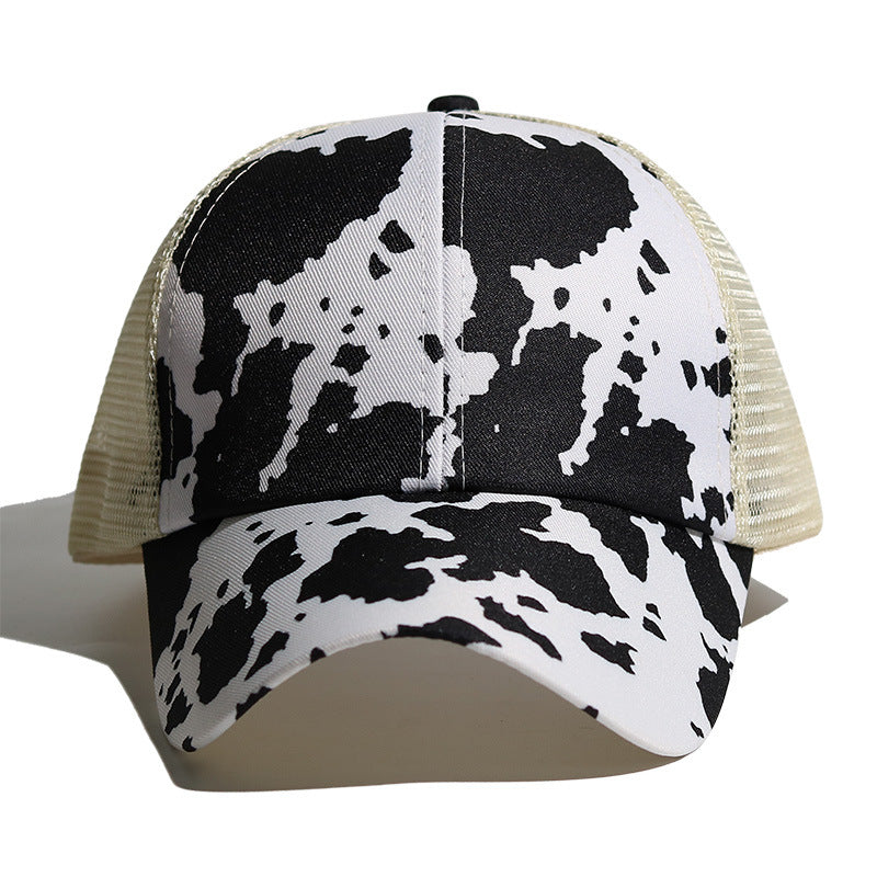 Women's Cow Print Baseball Cap cotton