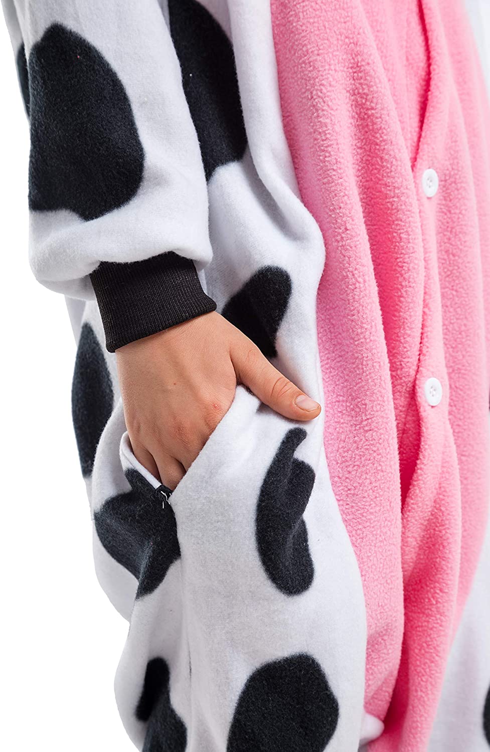 Unisex Child Pajama Plush Onesie One Piece Cow Animal Costume