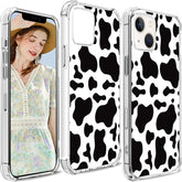 Case for New iPhone 14 - 14 Plus - 14 Pro  and iPhone 14 Pro Max  Cow Print, Shockproof Phone Case Cover