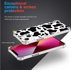 Case for New iPhone 14 - 14 Plus - 14 Pro  and iPhone 14 Pro Max  Cow Print, Shockproof Phone Case Cover